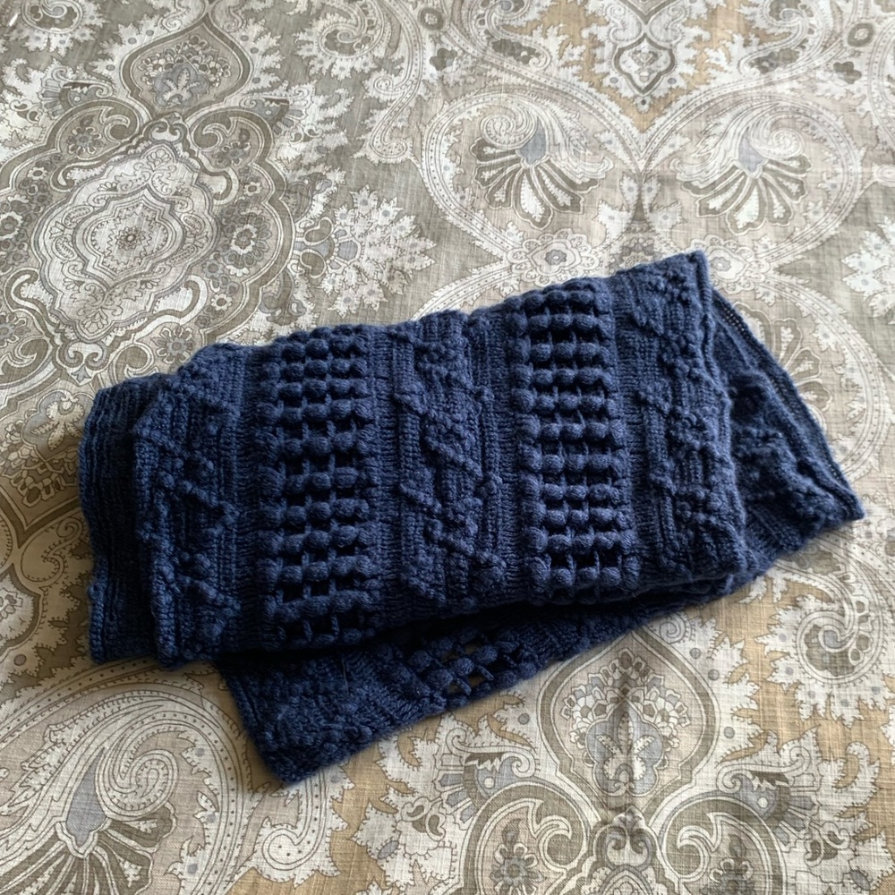 Francesca’s Navy Blue Knit Infinity Scarf
